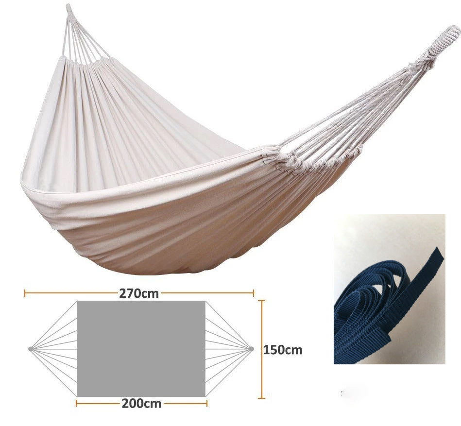 Hammock with hanging kit attached