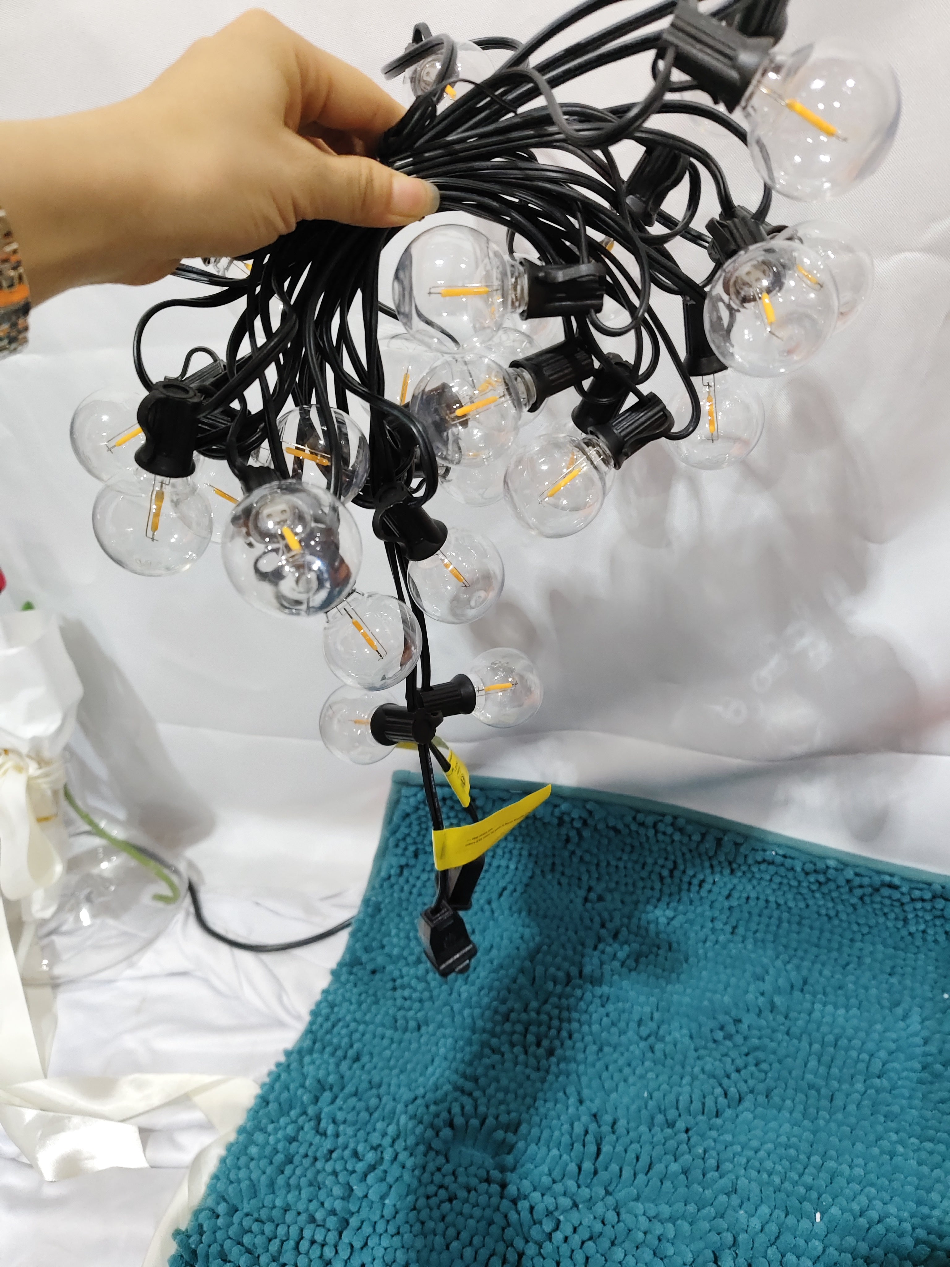 Lights coiled, ready to install