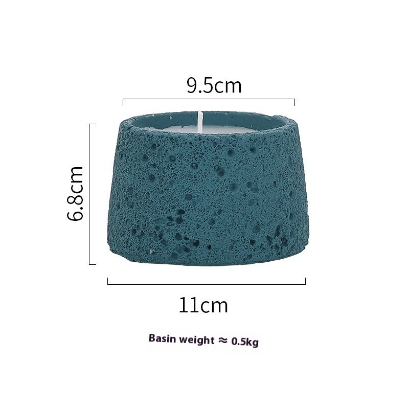 Tealight holder lit at dusk