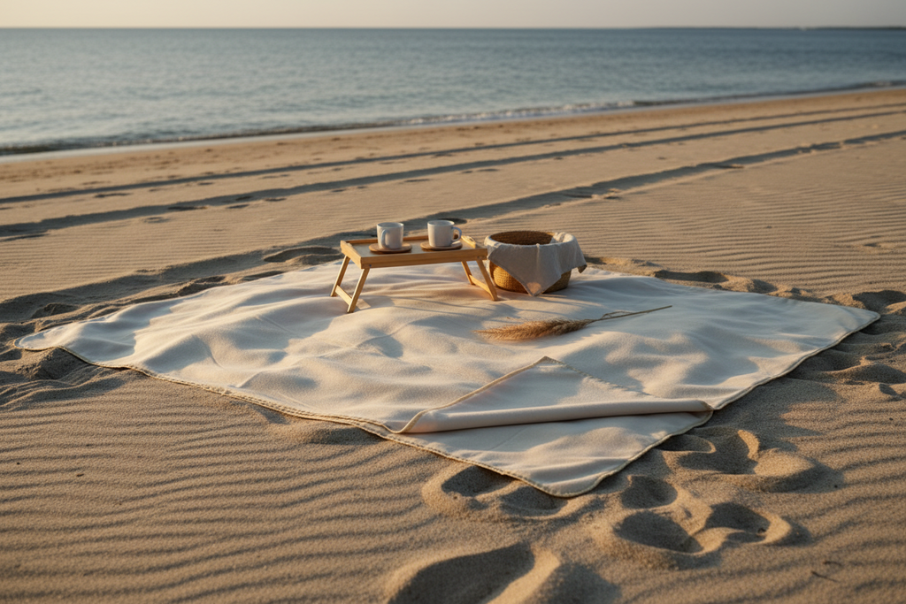 Cream Waterproof Outdoor Blanket