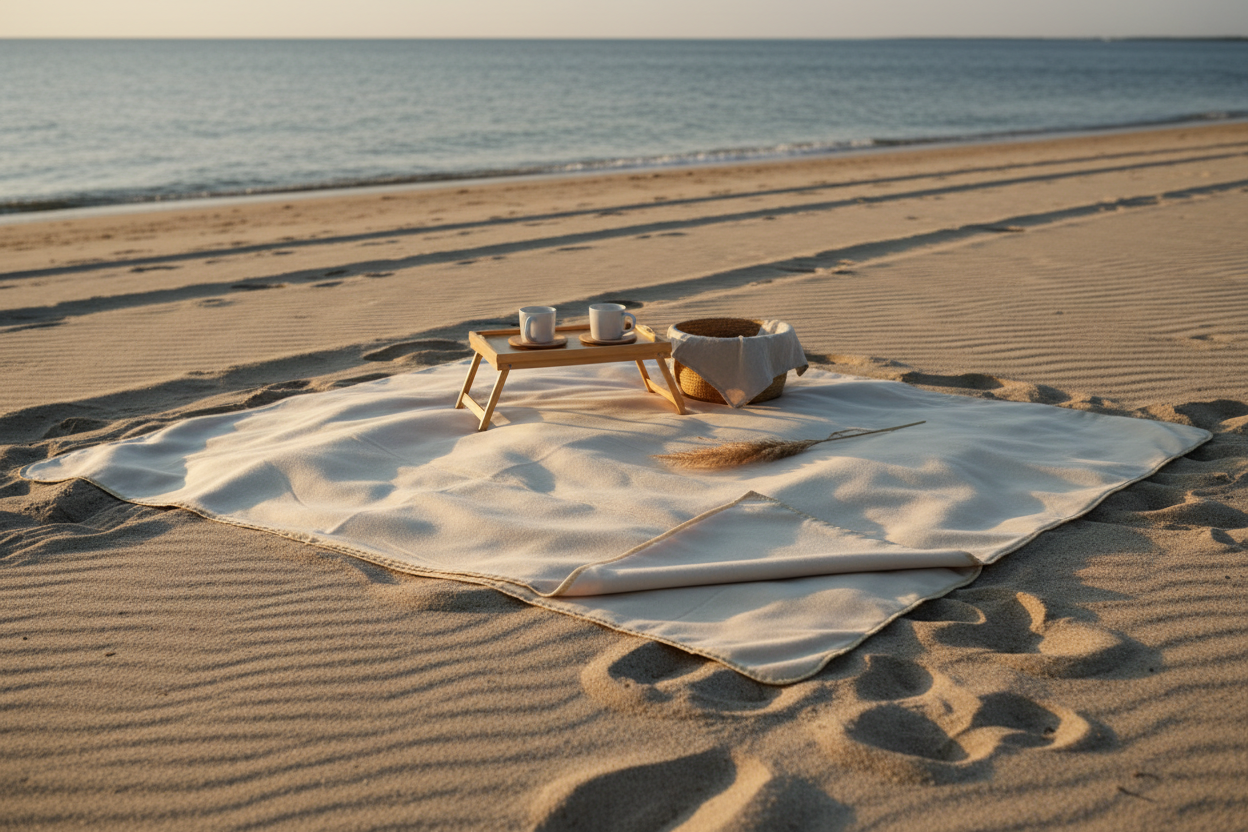 Cream Waterproof Outdoor Blanket