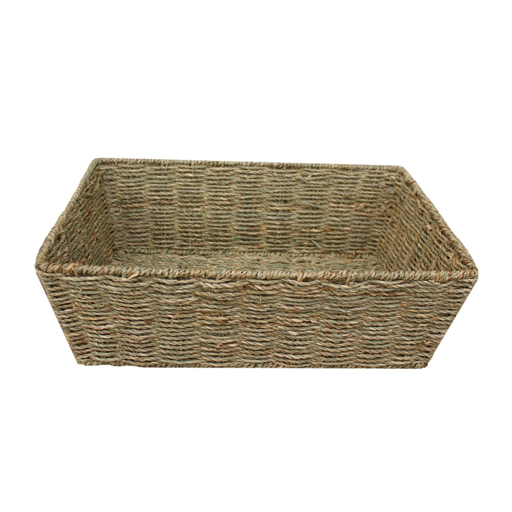 Set of three seagrass trays nested