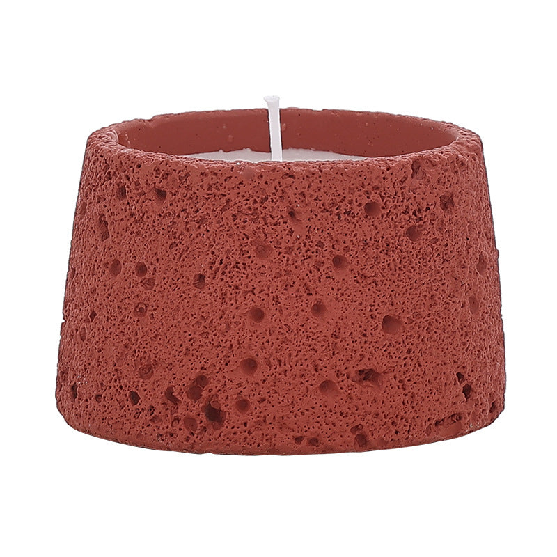 Tealight holders clustered on a table